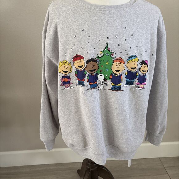 Peanuts Charlie Brown Light-Up Holiday Crewneck Sweatshirt Size XXL - Picture 2 of 16